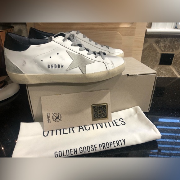 Golden Goose Shoes - Golden Goose Super-Star Classic White/Ice/Black Sneakers Sz 37 NIB